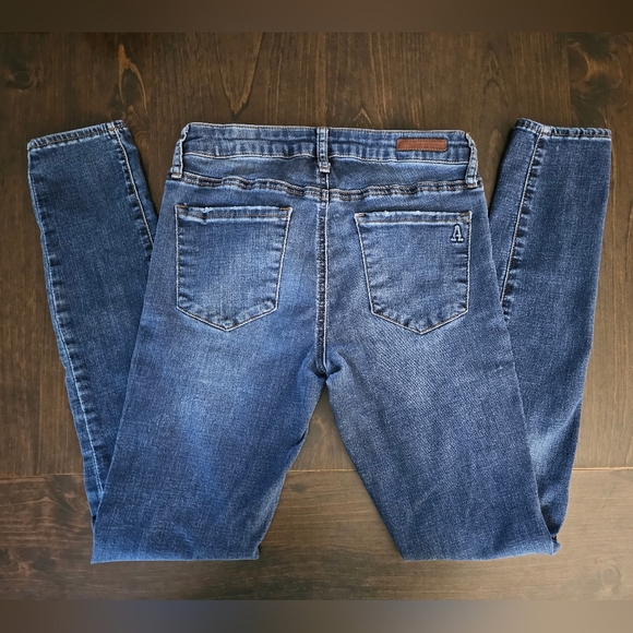 ARTICLES of SOCIETY AOS LA Skinny Blue Denim Jeans Leggins Size 25 - Picture 4 of 7